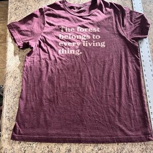 Landmark Project Maroon Forest belongs to every living thing Graphic Shirt xl